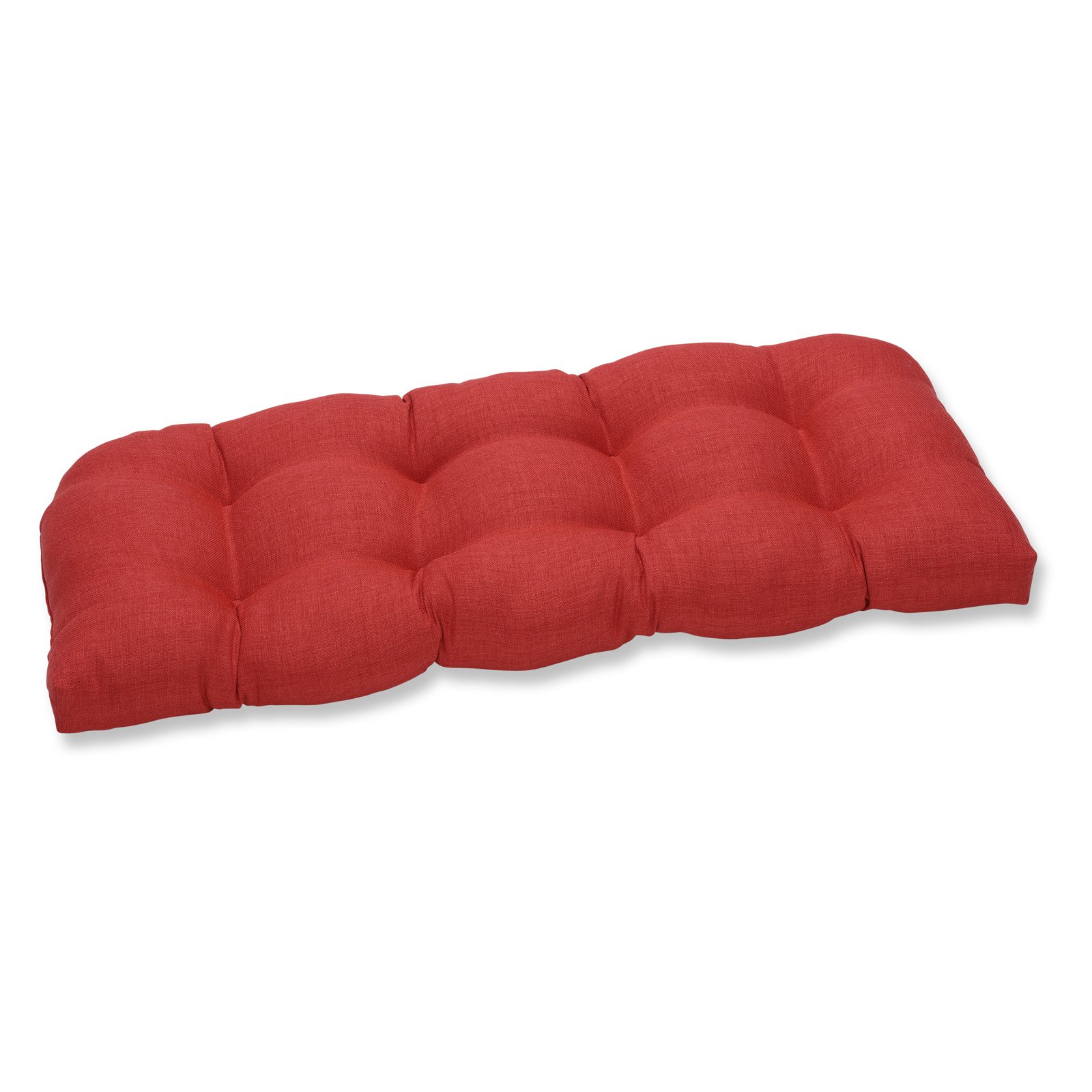 Pillow Perfect Rave Solid Outdoor/Indoor Wicker Loveseat Button Tufted