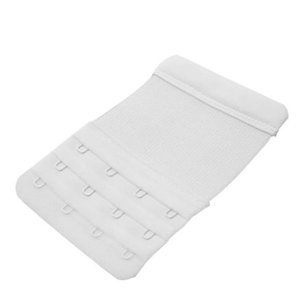 

50Pcs Women Bra Soft Extender Polyester Flexible Bra Extension Strap Hook 5.7cm 3 Row 4 Row Hook White