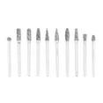 thumbnail image 1 of 10pcs Tungsten Carbide Steel Burrs Rotary Files Metalworking Carving Tool Set (3*4mm), 1 of 2