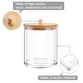 thumbnail image 6 of Bovn Holder Dispenser for Cotton Ball, Cotton Swab, Cotton Round Pads, Floss - Qtip Clear Plastic Apothecary Jar Set for Bathroom Canister Storage Organization, Vanity Makeup Organizer, 6 of 7