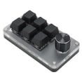 thumbnail image 4 of Teclado mecánico Blue Switch, mini teclado numérico de 6 teclas, mini teclado numérico, teclado numérico para una mano, artesanía excepcional, 4 of 12
