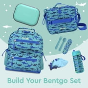 Bentgo Chill Kids Leak-Proof Lunch Box - 4-Compartment Bento Box with Built-In Ice Pack, 3.3 Cup Capacity, PFAS & BPA-Free, Microwave & Dishwasher Safe, Ideal Size for Ages 3 to 7 (Electric Aqua)