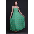 thumbnail image 4 of Bimba Rufous Flycatcher Bird Print Women Long Maxi Tube Smocked Bodice Dress-Medium, 4 of 7
