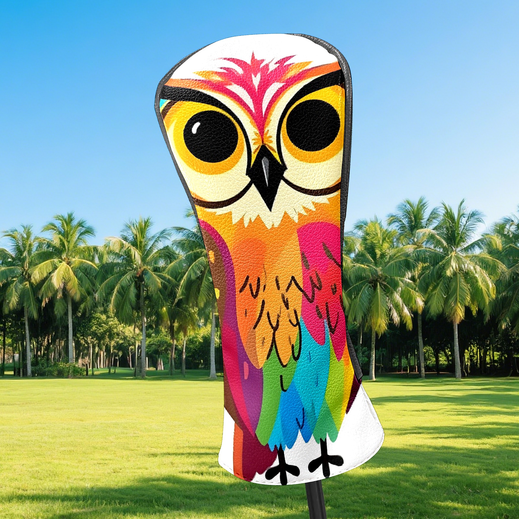 Golf Club Covers, Eagle Premium PU Leather Driver Hybrid Putter Head Covers with Velvet Lining, Waterproof Golf Gifts for Men Women