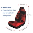 thumbnail image 2 of Goofa Red And Black Abstract Skull Printed Car Seat Covers, Automotive Seat Covers for Cars Trucks and SUVs, Quick Setup Universal Fit Elastic Seat Covers-1, 2 of 6