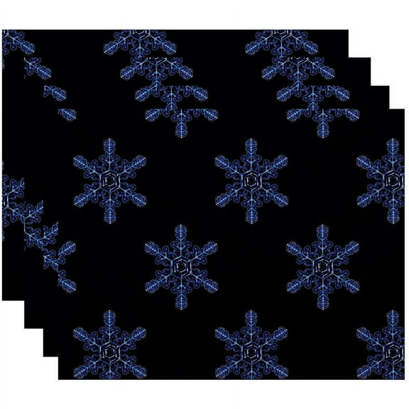 Simply Daisy 18" x 14" Flurries Holiday Print Placemat