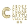 thumbnail image 3 of Way to Celebrate! Foil Letter Balloon, "C", Gold, 14in, 3 of 6