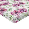 thumbnail image 4 of Ambesonne Floral Aquarelle Fitted Sheet, Art Vintage Peony, Queen Size, Pale Rose Peacock Green, 4 of 5