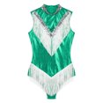 thumbnail image 5 of Nyeemya Women's Sequins Metallic Cocktail Tassel Latin Dance Dress Fringed Rumba Salsa Dance Costume Green S, 5 of 7