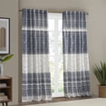 thumbnail image 2 of INK+IVY Mila Cotton Printed Window Curtain Panel with Lining in Navy, 2 of 9