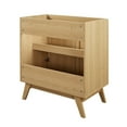 thumbnail image 4 of Vanity Cabinet (Sink not included), Brown Oak, Wood, Hotel Bedroom Bathroom, Modern Contemporary HB36269, 4 of 11