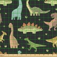 thumbnail image 2 of Ambesonne Dinosaur Fabric by the Yard Upholstery, Jurassic Animals Cartoon, 3 Yards, Dark Grey Pistachio Green, 2 of 5