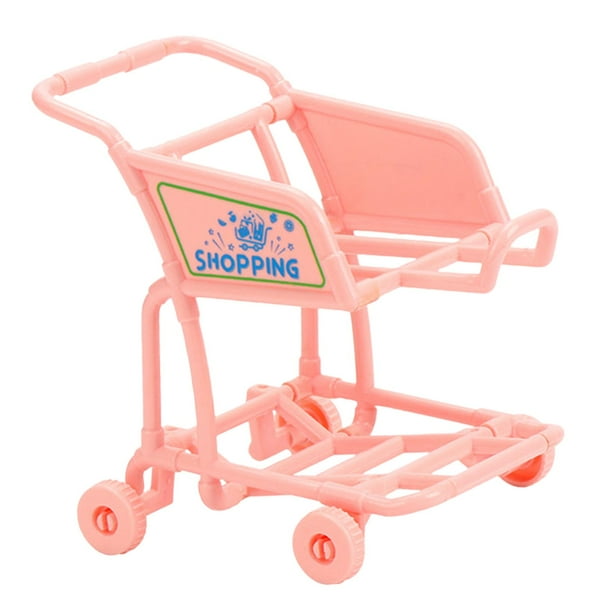 Carrito de compras de juguete, juguetes educativos, juego de simulación, aprendizaje temprano, comestibles rosa