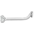 thumbnail image 2 of 18 Gauge Curved 14K White Gold 0.05 Carat Diamond Nose Ring, 2 of 5