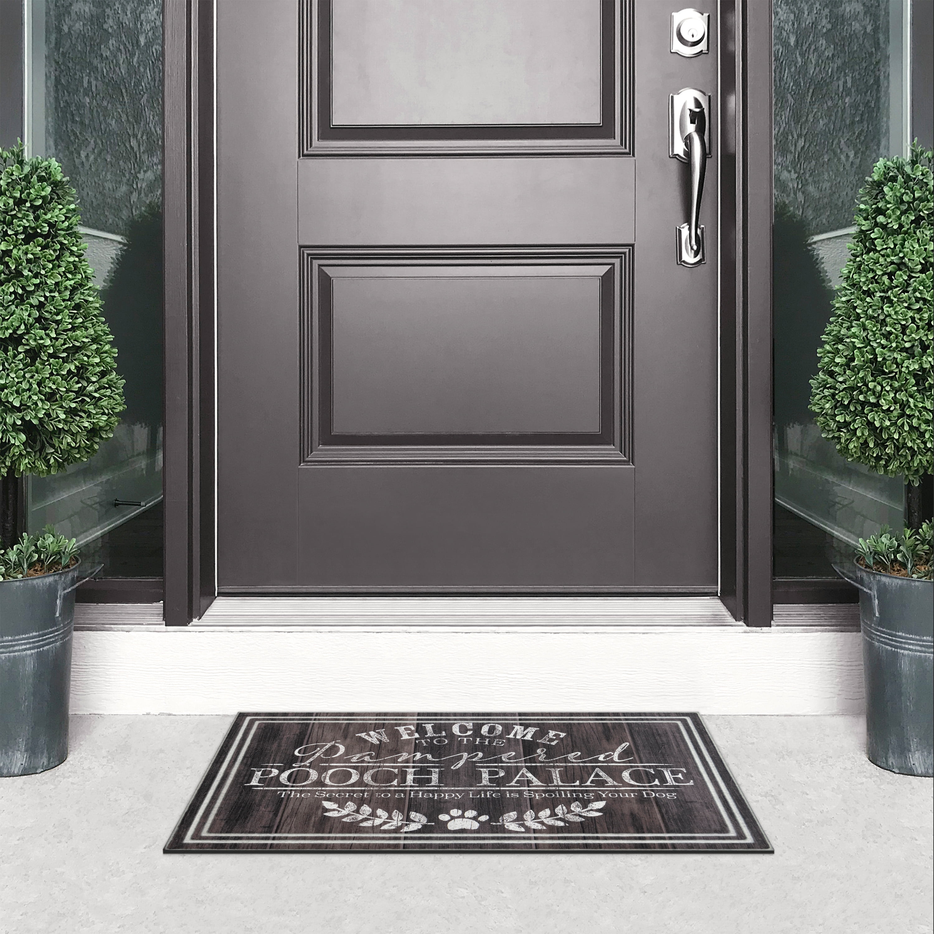 Apache Mills Fashionables Deluxe Welcome Pampered Pooch Indoor/Outdoor Doormat, 1.5' x 2.5'