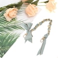 thumbnail image 4 of Unique Bargains 1 Pc Scarf Bow Handbag Strap Blue Green Metal Fabric, 4 of 5