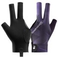 thumbnail image 1 of Guantes de billar profesionales D258 ligeros y transpirables de tres dedos, antideslizantes, para billar individual, 1 of 6