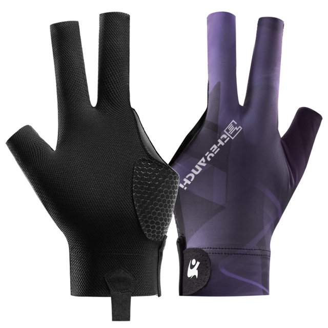 Guantes de billar profesionales D258 ligeros y transpirables de tres dedos, antideslizantes, para billar individual