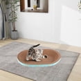 thumbnail image 1 of Cama rascadora de cartón Yinane para gatos juguetes para gatos de interior juguete de entrenamiento resistente al desgaste tabla rascadora para dormir Ovalada pequeña, 1 of 8