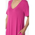 thumbnail image 5 of TheMogan Women's PLUS Soft Jersey Oversized V-Neck Short Sleeve Maxi Dress W Pocket, 5 of 6