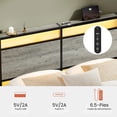 thumbnail image 3 of Cama Matrimonial FABATO con Cabecera y Luces Led, 3 of 8