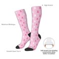 thumbnail image 5 of Bingfone Compression Socks for Women and Men Long Socks for Running Athletic Cycling Nurse-Breast Cancer Awareness5, 5 of 8