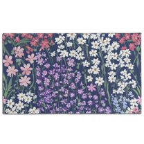 Pioneer Flower Floral Print Pattern Door Rugs,Washable Non Slip Door Mats Indoor,Decorative Door Mats,Entry Mat Indoor for Entrance,Bedroom,Kitchen,Bathroom,17"x30"