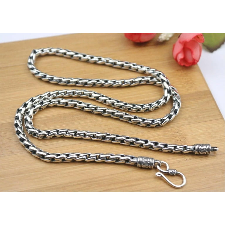 アクセサリー silver 925 vintage cable chain necklace 925 Sterling Silver Cable Chain Necklace 18