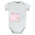 thumbnail image 3 of Touched by Nature Unisex Baby Organic Cotton Bodysuits, Pink Peanut, 6-9 Months, 3 of 5