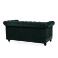 thumbnail image 4 of Newboti Furniture VIVALUX 59.44" Chesterfield Velvet Loveseat Sofa,2-Person Rolled Arm Dutch Plush Upholstered Sofa Couch with Tufted Button for Living Room, Bedroom, Small Places,Forest Green 68086, 4 of 15