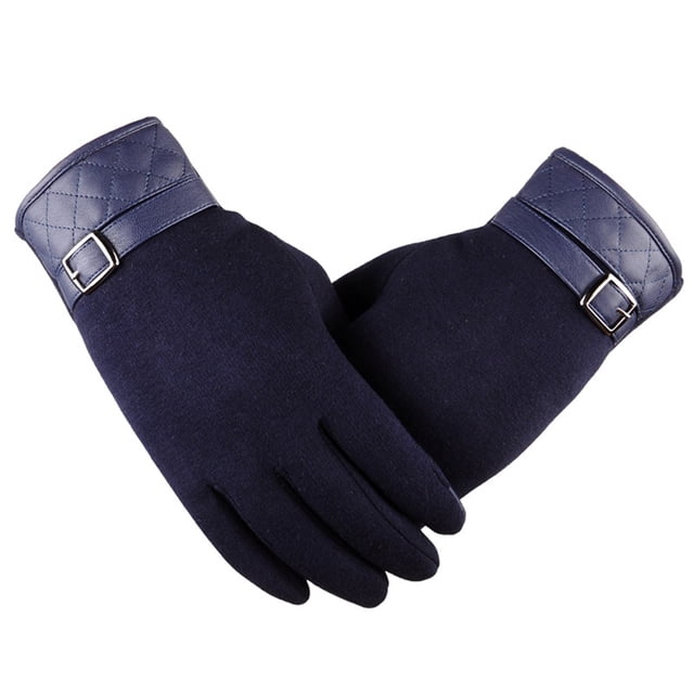 Guantes de ciclismo Minnieouse para exteriores manoplas térmicas con pantalla táctil Azul