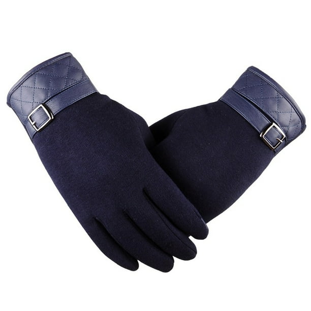 Guantes de ciclismo Minnieouse para exteriores manoplas térmicas con pantalla táctil Azul
