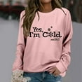 thumbnail image 2 of WEAIXIMIUNG Robe Sweat-Shirt Surdimensionnée Manches Courtes Automne et Hiver Imprimé Lettre Col Rond Épaule Manches Longues Pull Décontracté (4), 2 of 4