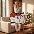 thumbnail image 6 of Irregular Ghost Bathroom Floor Mat, Absorbent Halloween Bath Rug, Non-slip Ghost Pattern Foot Pad, Soft Quick-drying Shower Mat, Festive Bathroom Decorative Floor Carpet (19.69*31.50in), 6 of 6