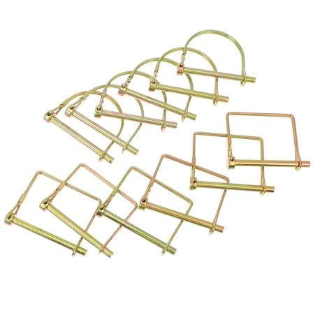 12 PCS/Set Square Pin Hitch Pin Trailer Jack Wheel Marine Wire Shaft Locking Pin Coupler Pin for Farm