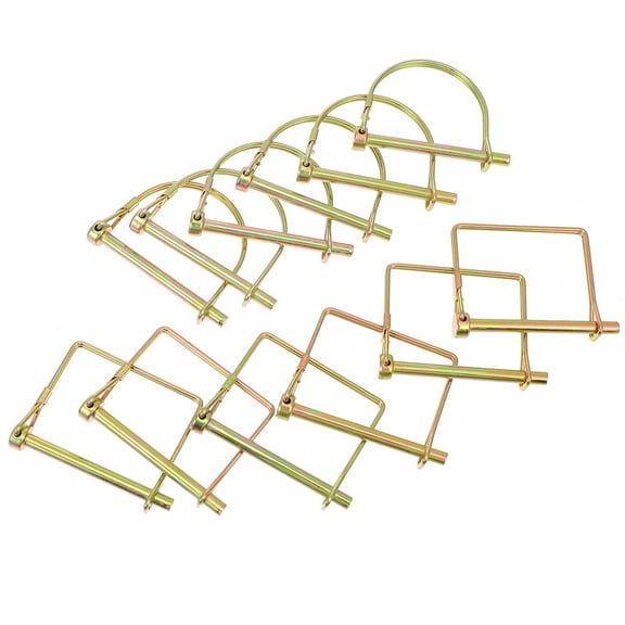 12 PCS/Set Safety Coupler Pin Shaft Locking Wire Clevis Arch Connection Square