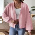 thumbnail image 2 of Diufon Womens Fall Cardigans Solid Color Casual Loose Sweaters Long Sleeve Knit Coats, 2 of 6