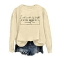 thumbnail image 4 of XIAOCHA Women's Letter Sweatshirt Loose Crew Neck Pullover Top Warm Comfy Casual Daily Wear Sweatshirts, 4 of 4