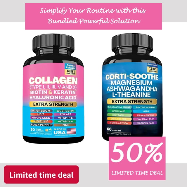 Combo Multi|vitamínico de Soporte para Cortisol y Myo-Inositol | Suplemento Todo-en-Uno de Fuerza Extra 1 pieza 
