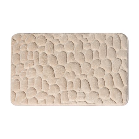 TIHLMK Clearance Embossed Bathroom Bath Mat Non-slip Carpets In Wash Basin Bathtub Side Floor Rug Shower Room Doormat Memory Foam Pad