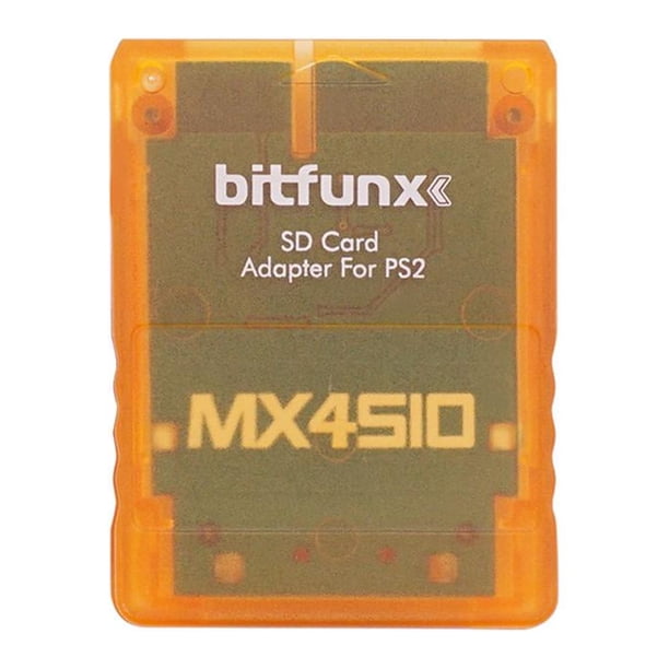 (SD Naranja Transparente) Nuevo Modelo Adecuado para PS2 MX4SIO SIO2SD Adaptador Lector Tarjetas SD/TF (para SD Y TF) (naranja Transparente)