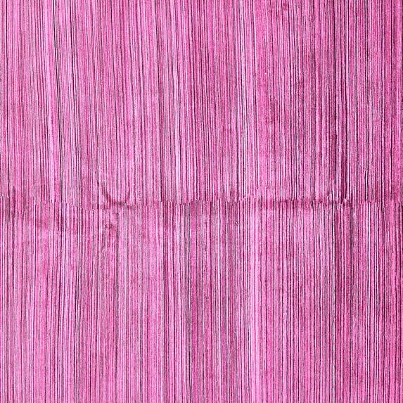 Ahgly Company Indoor Square Abstract Pink Modern Area Rugs, 6' Square