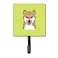 thumbnail image 1 of Checkerboard Lime Green Shiba Inu Leash Or Key Holder, 4.25 W x 7 H In., 1 of 1