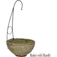 Faux Asparagus Fern Hanging Basket (Reed)