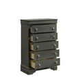 thumbnail image 5 of Blaze Modern Style Twin 5PC bedroom set made with Wood & LED Headboard in Gray, 5 of 18