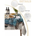 thumbnail image 5 of Daisy Butterfly Rectangle Tablecloth, Blue Floral Truck Pastoral Grey Check Waterproof & StainResistant Tablecloth, Washable Oil-proof Table Cover for Dining/Party/Wedding/Camping/Buffet 60x120 In, 5 of 9