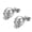 Silver, variant on Gothic Skull Head Stud Earrings For Men Women Stainless Steel Pierced Halloween-Black