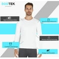 thumbnail image 4 of Bodtek Mens Crew Neck Long Johns Base Layer Shirt (White XX-Large), 4 of 6