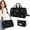 Black, variant on Grusce 2PCS Maternity Bag, Large Capacity Duffel Tote Diaper Tote Bags with Shoulder Strap and Multiple Pockets