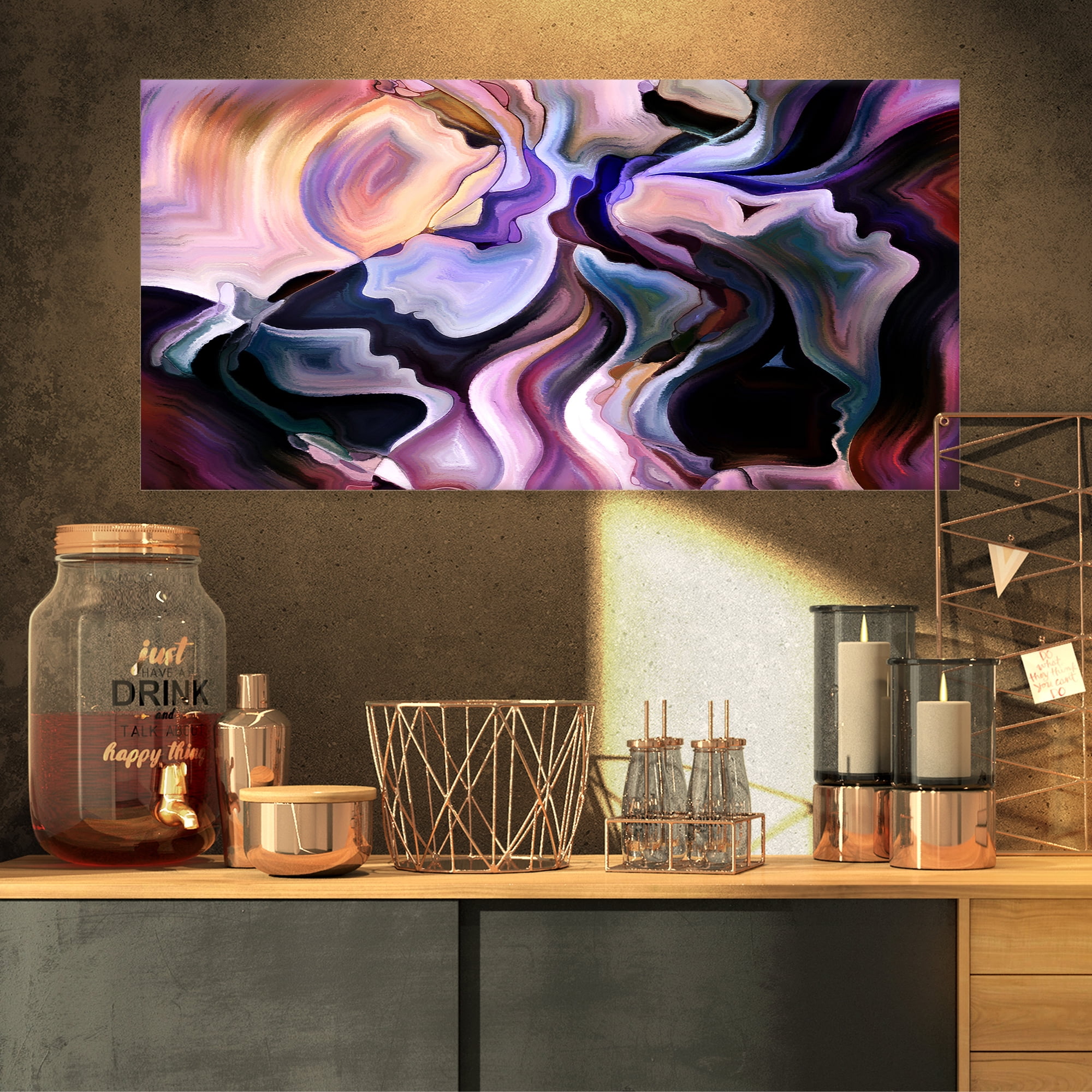 Designart 'Voyages to Inner Self ' Abstract Canvas Art Print